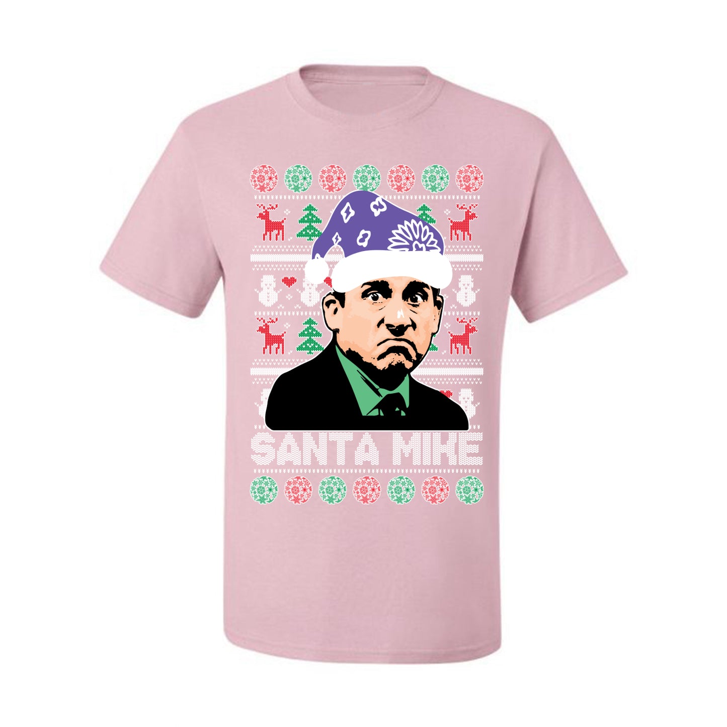 The Office Santa Mike Michael Scott Graphic  Ugly Xmas  T-shirt Ugly Christmas T-shirt  Ugly Christmas  Men's T-Shirt