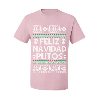 Men's Ugly Xmas  Shirt Feliz Navidad Putos Ugly Christmas Tshirt Men's Graphic T-Shirt Ugly Christmas  Men's T-Shirt