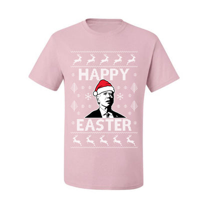 Ugly Xmas Tshirt , Biden Happy Easter Ugly Christmas Tshirt Men's Graphic T-Shirt Ugly Christmas  Men's T-Shirt
