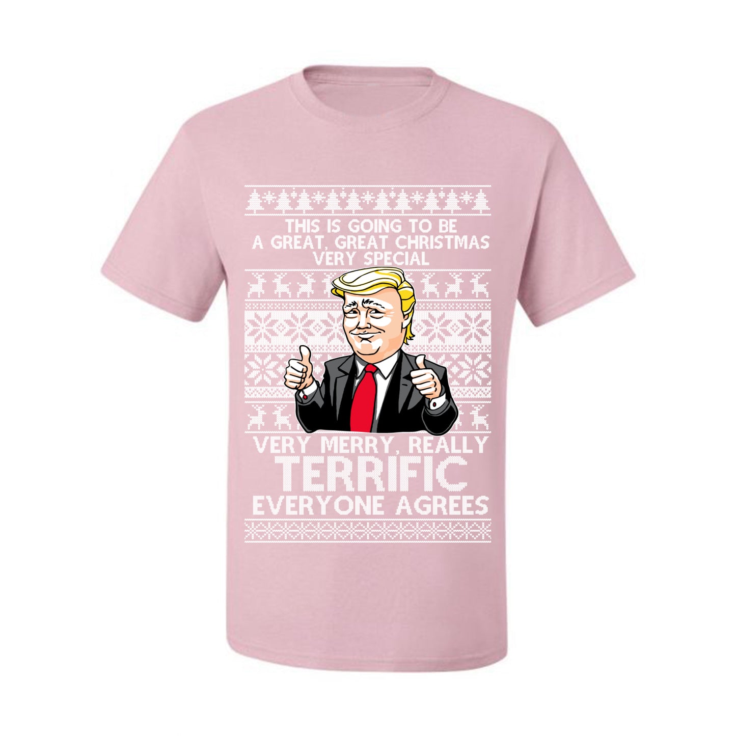 Funny Donald Trump Ugly Xmas Holiday T-shirt  Great Terrific Merry Christmas Ugly Christmas T-shirt  Ugly Christmas  Men's T-Shirt