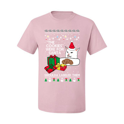Cat Meme The Cookies Were For Santa Cute Xmas Meme, Christmas Gifts, Funny Xmas Gift Idea, Ugly Christmas Sweater Men's T-Shirt