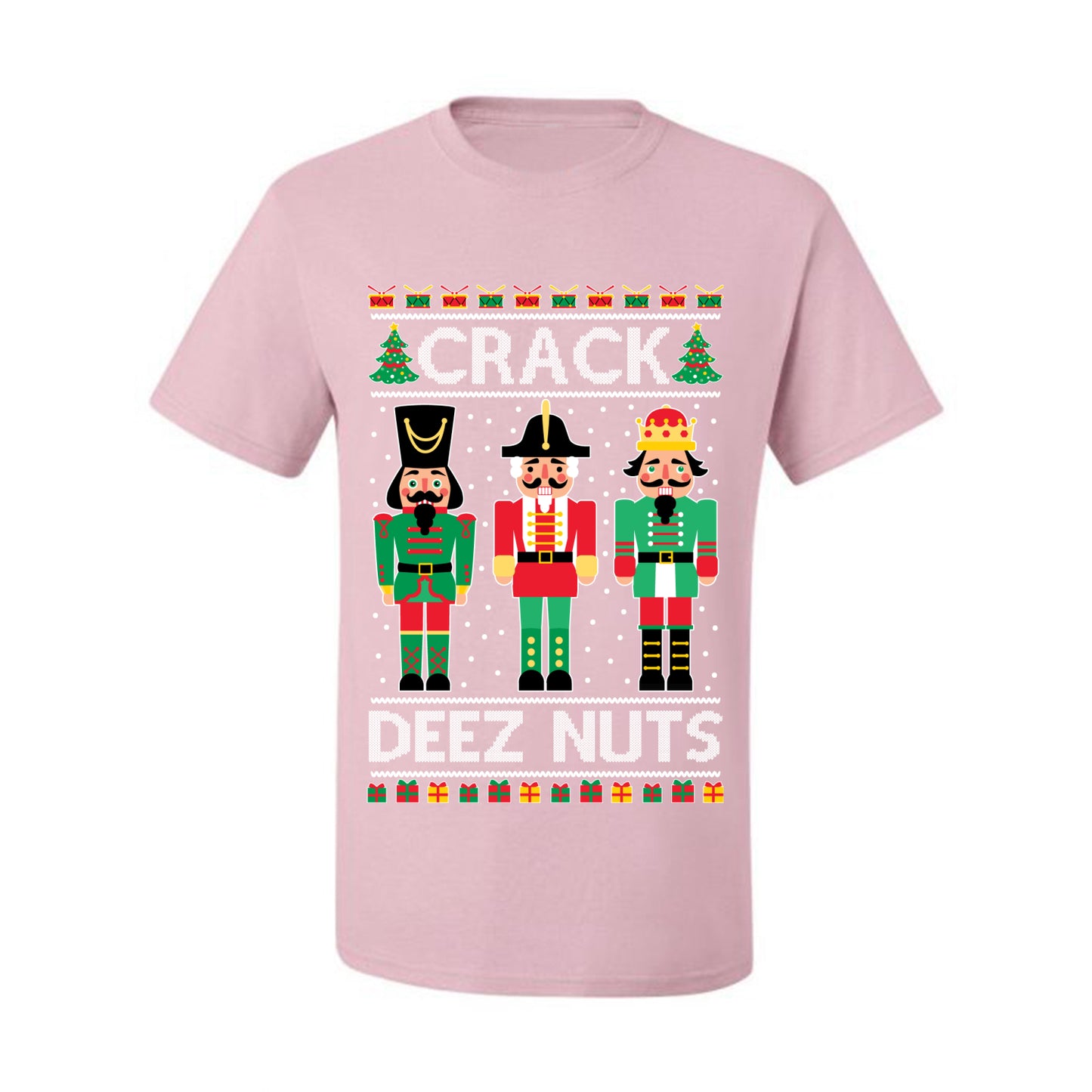 Ugly Holiday Meme T-shirt "Crack Deez Nuts" Ugly Christmas T-shirt  Ugly Christmas  Men's T-Shirt