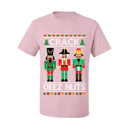 Ugly Holiday Meme T-shirt "Crack Deez Nuts" Ugly Christmas T-shirt  Ugly Christmas  Men's T-Shirt