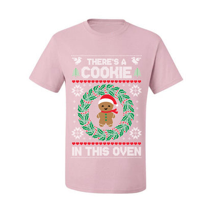 Ugly Christmas  T-shirt "Theres a Cookie in this Oven" Pregnancy Announcement  T-Shirt Ugly Christmas T-shirt  Ugly Christmas  Men's T-Shirt