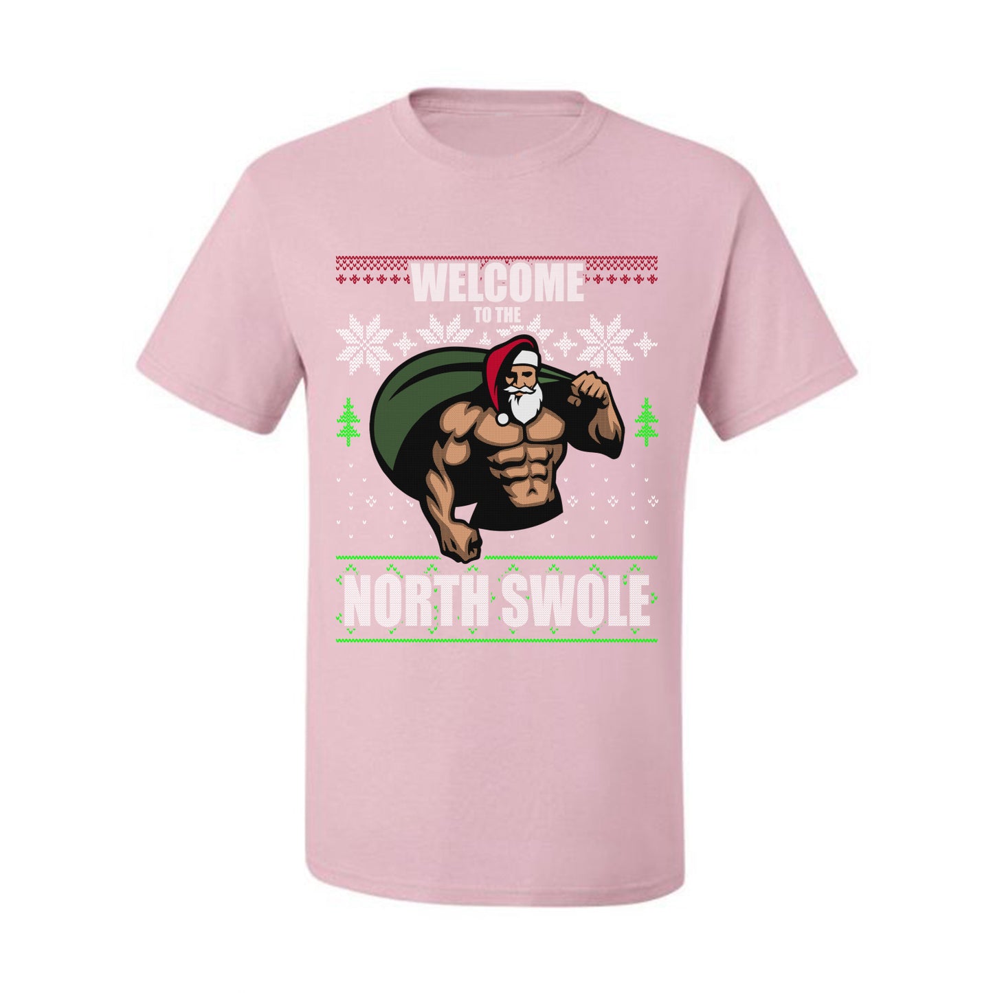 Ugly  Christmas T-shirt  "Merry Liftmas!" Santa Fitness Workout Gym Swole Gift, Group 2 Design Ugly Christmas T-shirt  Ugly Christmas  Men's T-Shirt