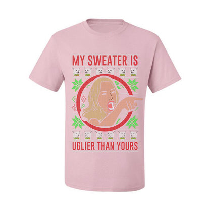 My Sweater Is Uglier Than Yours Funny Women Yelling At Cat Meme, Christmas Gifts, Funny Xmas Gift Idea, Ugly Christmas Sweater Men's T-Shirt