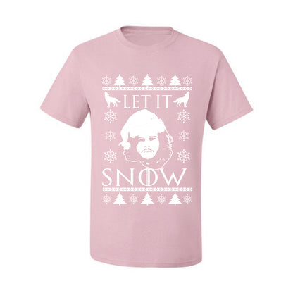 Graphic GoT Ugly Christmas  T-shirt Let It Snow Jon Snow Stark Ugly Christmas T-shirt  Ugly Christmas  Men's T-Shirt