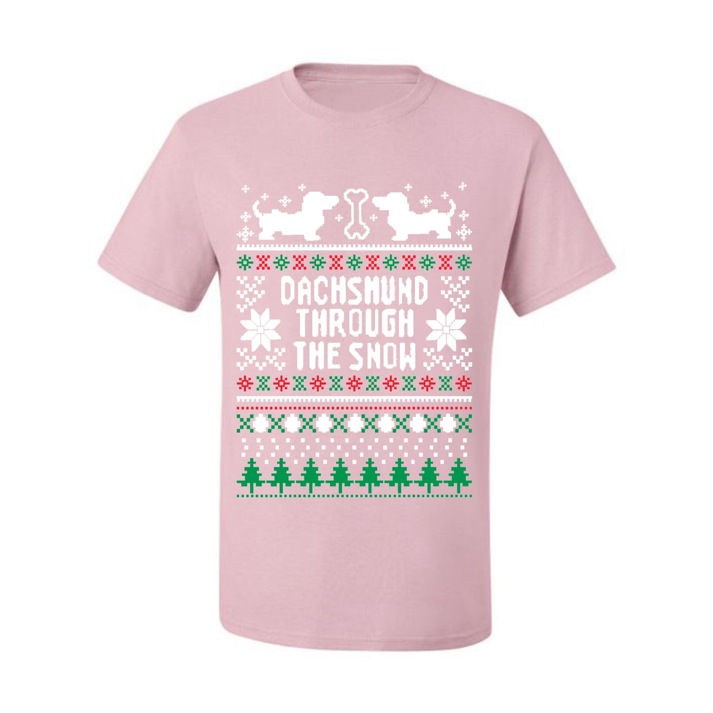 Graphic Daschund Through The Snow Christmas Wild Bobby Ugly Christmas Butcher Apron BBQ Grilling, Kitchen Cooking Ugly Christmas T-shirt  Ugly Christmas  Men's T-Shirt