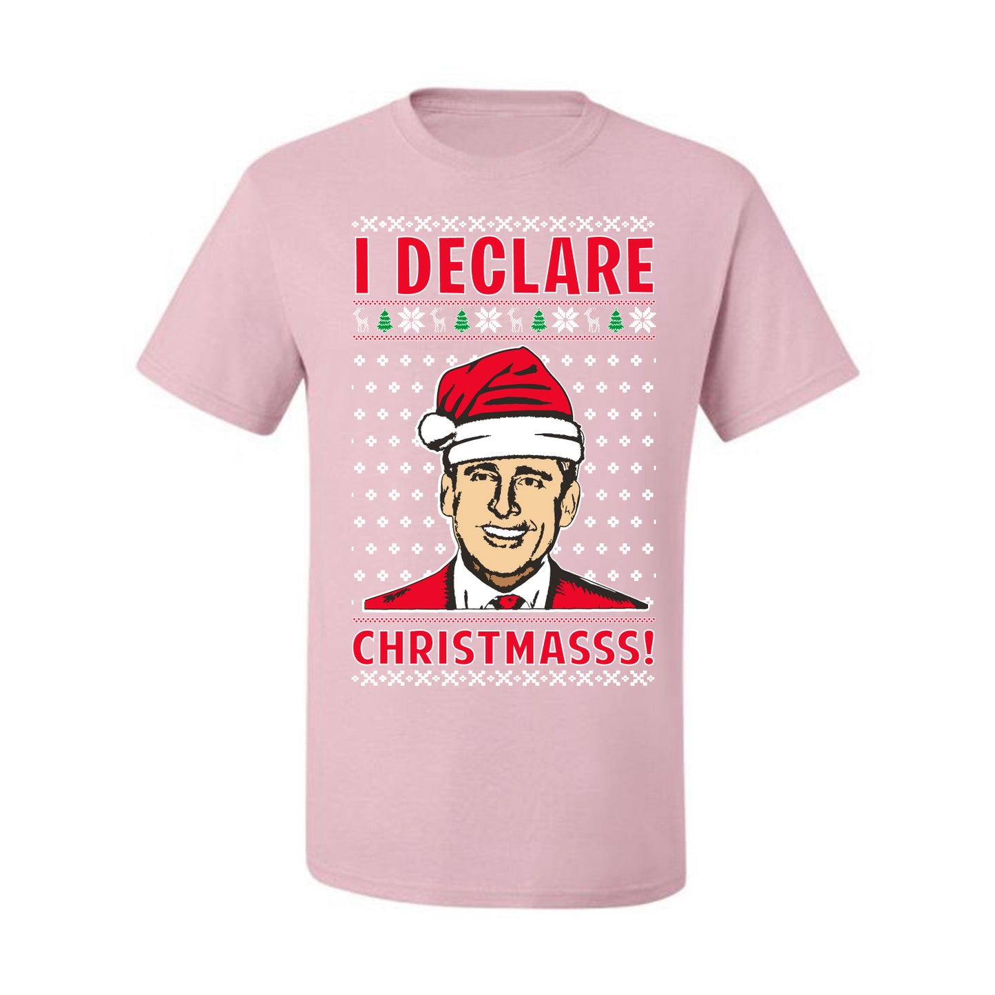 Ugly Xmas Graphic  T-shirt  Office TV Michael Scott I Declare Christmasss Ugly Christmas T-shirt  Ugly Christmas  Men's T-Shirt