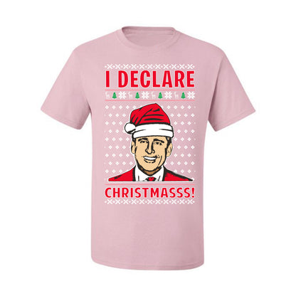 Ugly Xmas Graphic  T-shirt  Office TV Michael Scott I Declare Christmasss Ugly Christmas T-shirt  Ugly Christmas  Men's T-Shirt