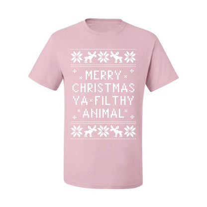Baby's Ugly Christmas Bodysuit T-shirt Kids Girls Boys Infant Merry Christmas Ya' Filthy Ugly Christmas T-shirt  Ugly Christmas  Men's T-Shirt