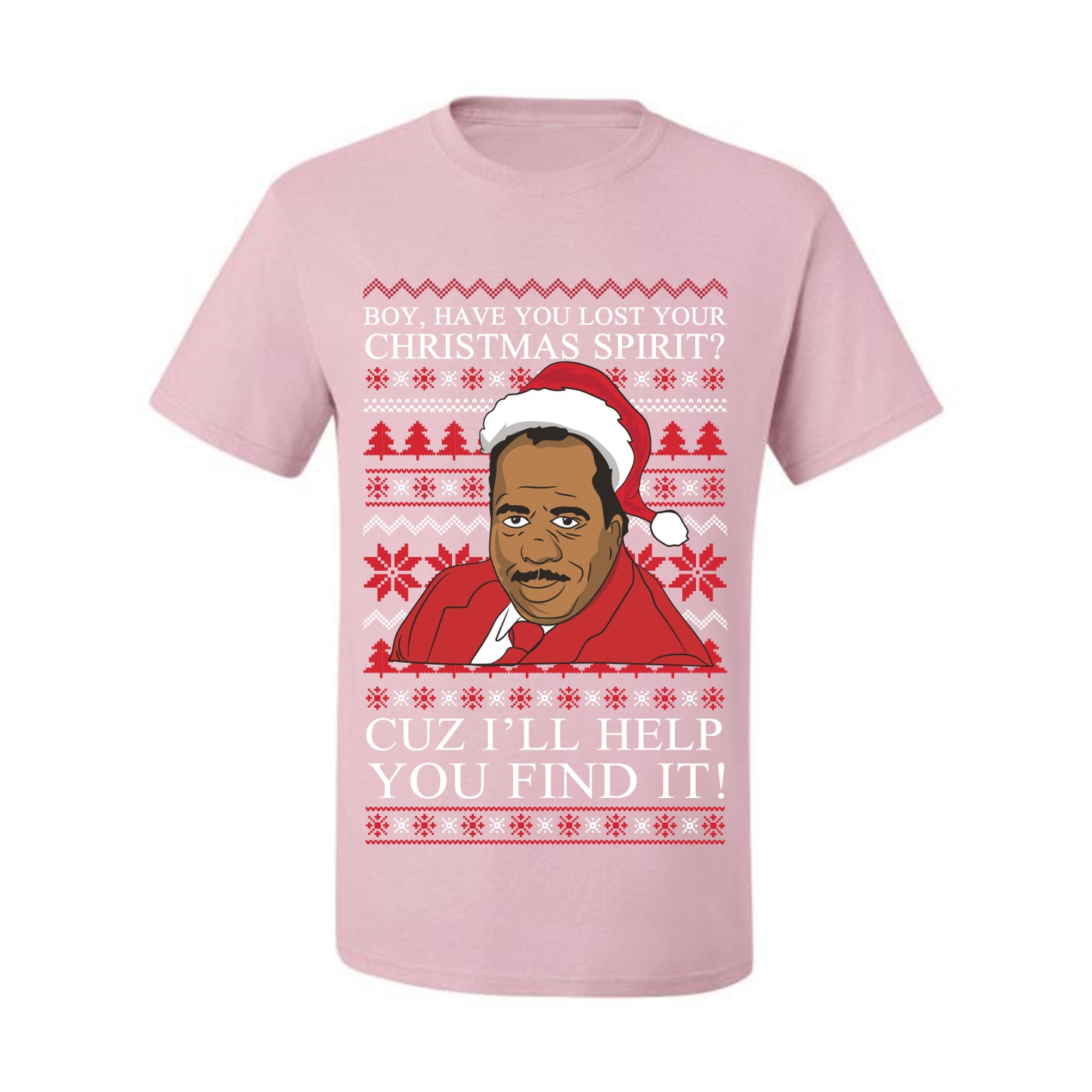 Ugly Holiday  Stanley Hudson Christmas Spirit I'll Help You Find It Ugly Christmas T-shirt  Ugly Christmas  Men's T-Shirt