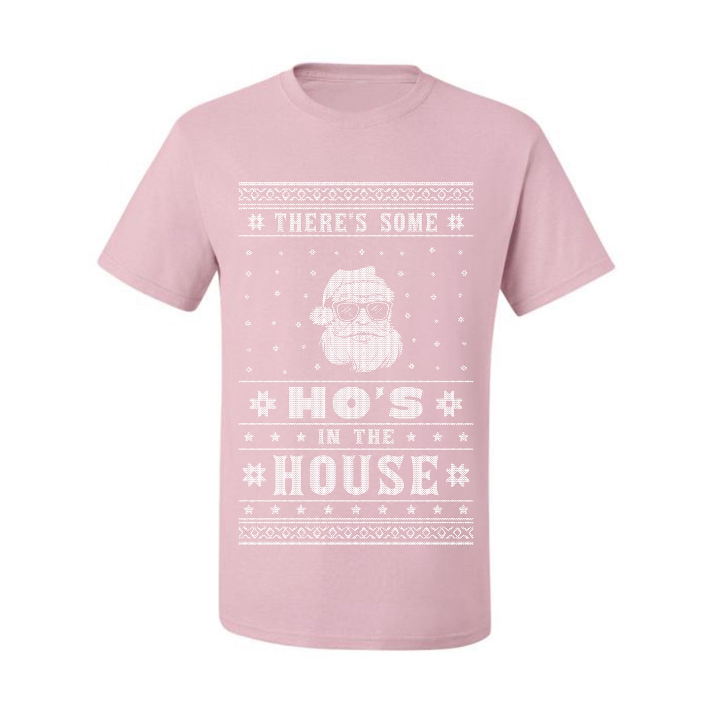 Ugly Xmas Holiday Graphic  Theres Some Hos in the House Santa Ugly Christmas T-shirt  Ugly Christmas  Men's T-Shirt