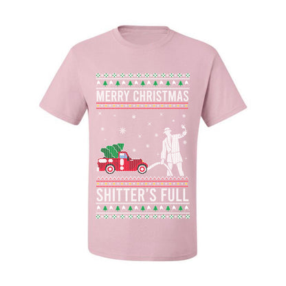 Men's  Shirt Ugly Holiday  T-shirt Merry Christmas Shitter's Ugly Christmas T-shirt  Ugly Christmas  Men's T-Shirt