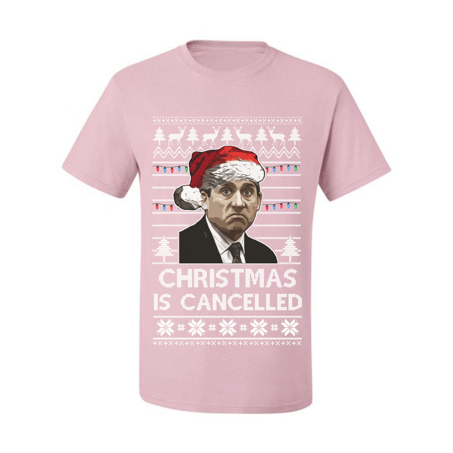 Men's Ugly T-shirt for Christmas  Shirt Michael Scott Office "Christmas Is Cancelled" Ugly Christmas T-shirt  Ugly Christmas  Men's T-Shirt