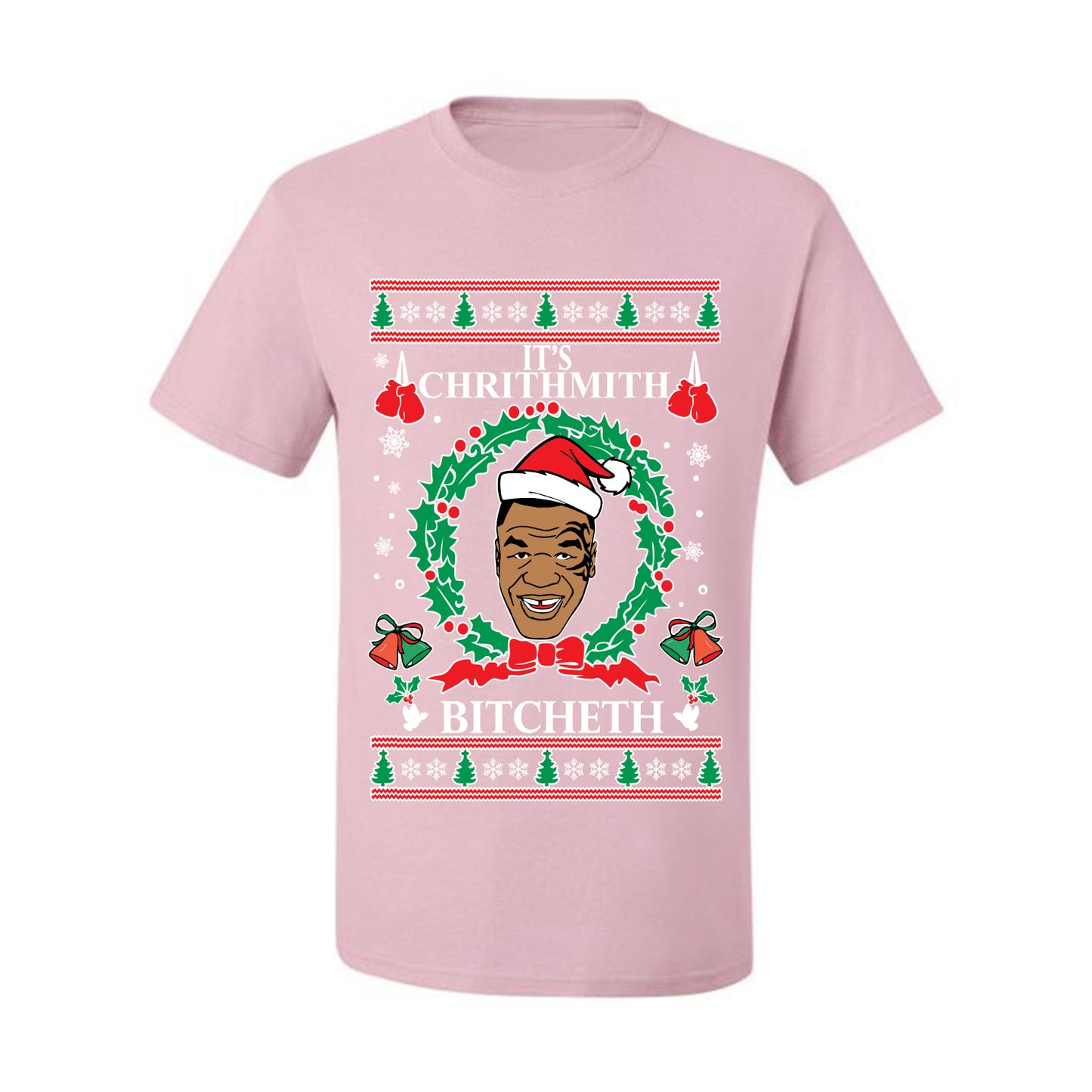 Ugly Holiday  Tyson Lisp "It's Chrithmith Bitcheth" Ugly Christmas T-shirt  Ugly Christmas  Men's T-Shirt