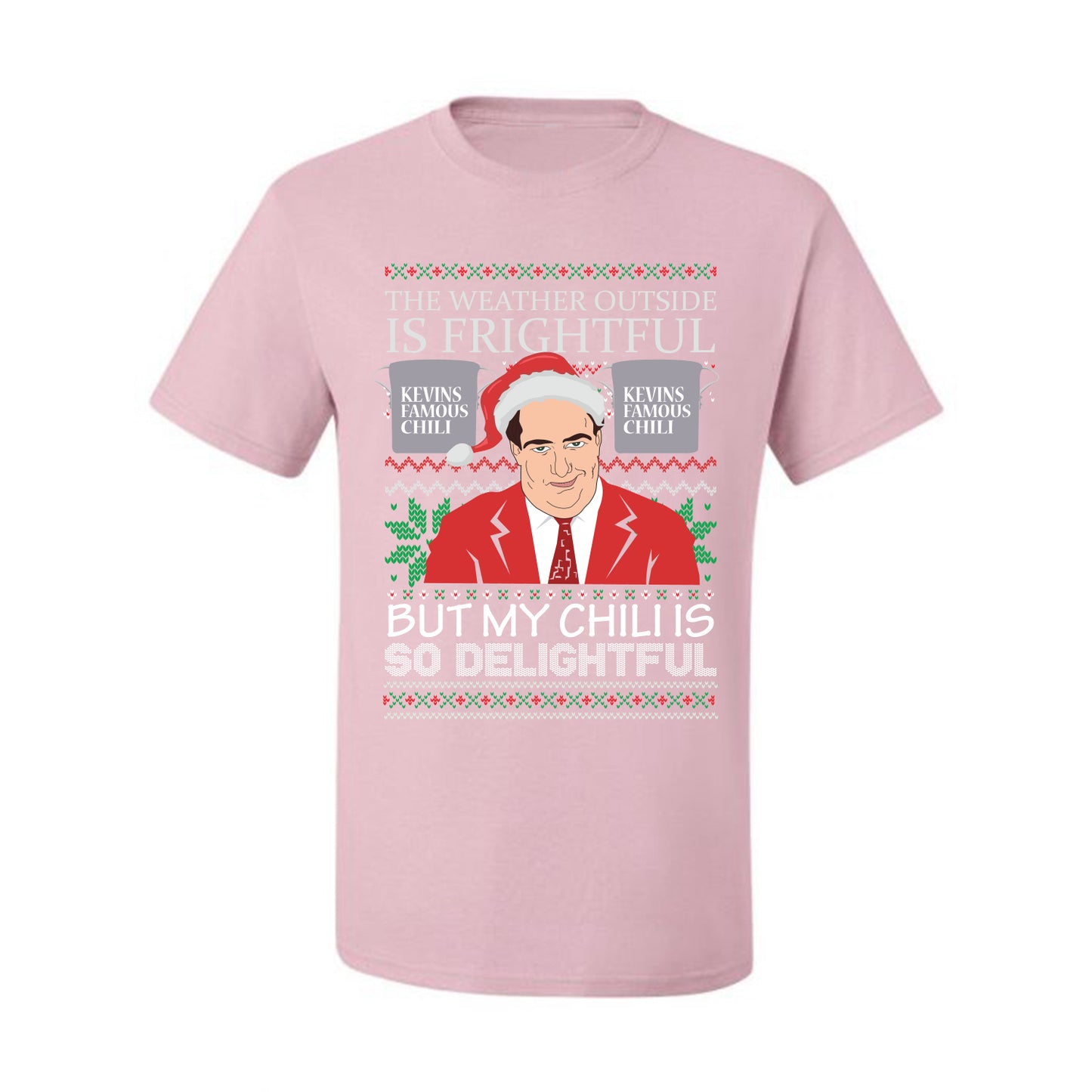 Ugly Christmas  Tshirt Graphic Kevin's Famous Chili is So Delightful, Wild Bobby  Ugly Christmas Tshirt Men's Graphic T-Shirt Ugly Christmas  Men's T-Shirt