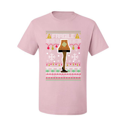 Men's Funny Ugly Xmas Holiday T-shirt s Wild Bobby's Fragile Leg Lamp Ugly Christmas T-shirt  Ugly Christmas  Men's T-Shirt