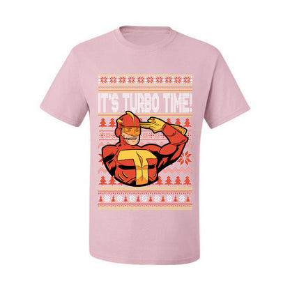 Ugly Xmas Graphic  T-shirt  Turboman It's Turbo Time! Ugly Christmas T-shirt  Ugly Christmas  Men's T-Shirt