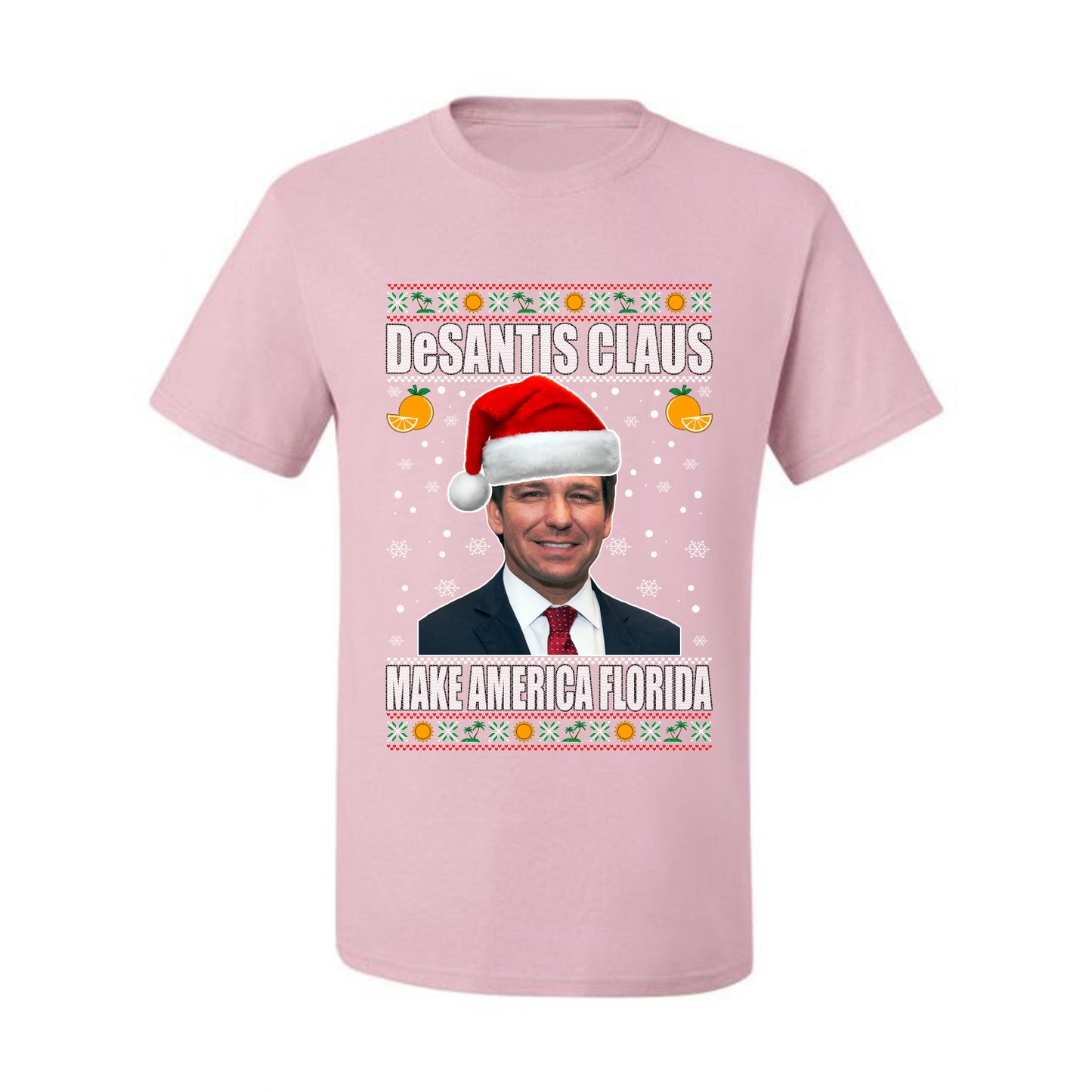 Men's Ugly Christmas T-Shirt, Desantis Claus Ugly Christmas Tshirt Men's Graphic T-Shirt Ugly Christmas  Men's T-Shirt