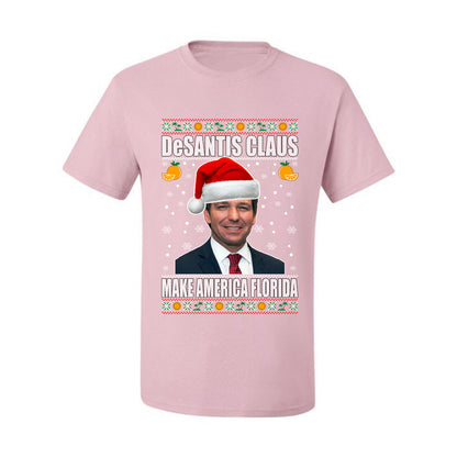 Men's Ugly Christmas T-Shirt, Desantis Claus Ugly Christmas Tshirt Men's Graphic T-Shirt Ugly Christmas  Men's T-Shirt