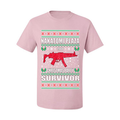 Men's Ugly  Shirt for Christmas Nakatomi Plaza Christmas Party Survivor Ugly Christmas T-shirt  Ugly Christmas  Men's T-Shirt