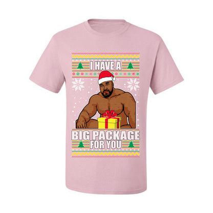Graphic Meme Ugly Christmas  T-shirt  "I Have A Big Package" Ugly Christmas T-shirt  Ugly Christmas  Men's T-Shirt
