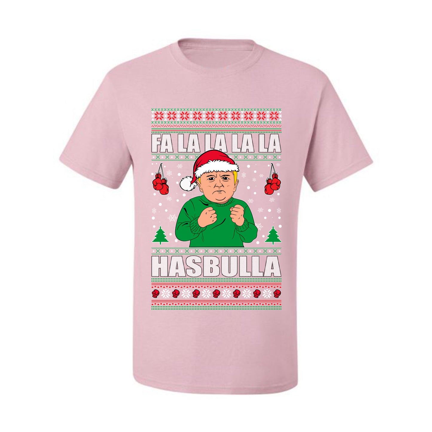 Men's Ugly Xmas  Shirt Tshirt, FA la la la la HASBULla Ugly Christmas Tshirt Men's Graphic T-Shirt Ugly Christmas  Men's T-Shirt