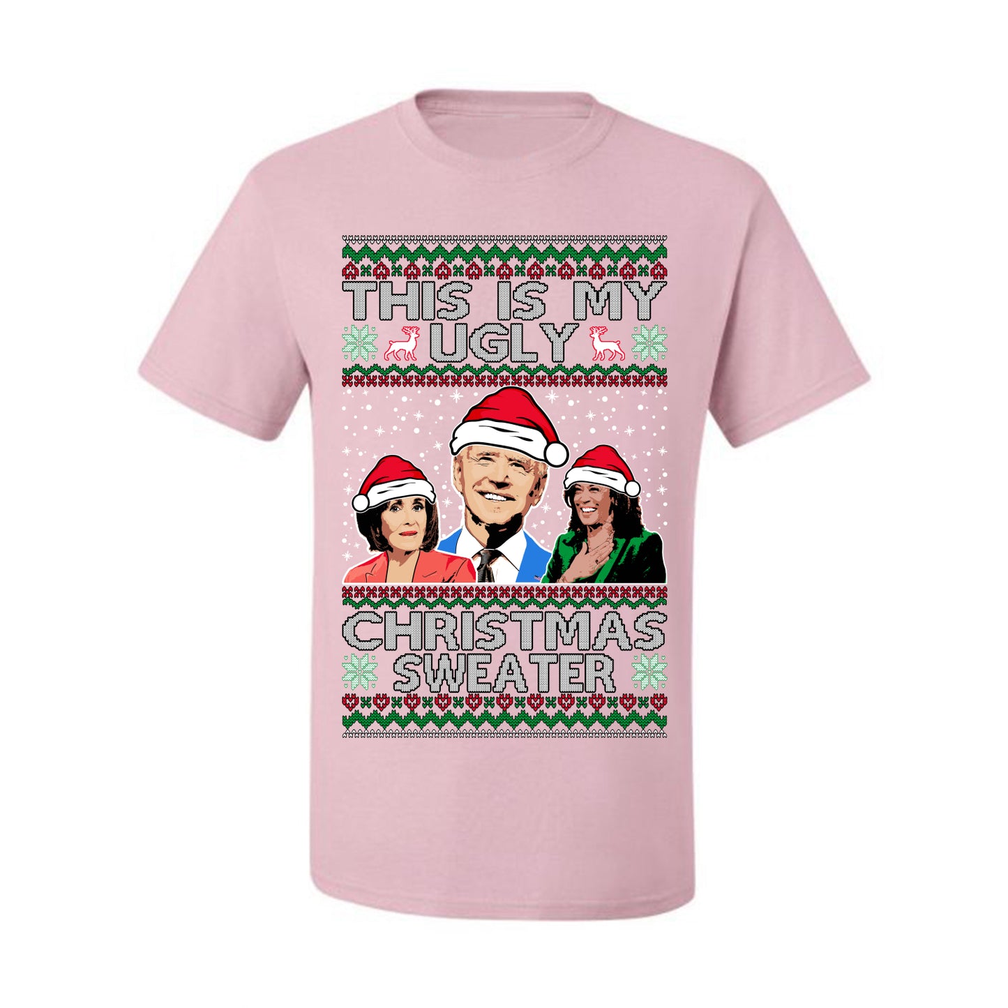 Men's Graphic Ugly Xmas Tshirt, This is My Ugly Christmas Tshirt, Anti Democrat Biden Kamala Pelosi, Wild Bobby  Ugly Christmas Tshirt Men's Graphic T-Shirt Ugly Christmas  Men's T-Shirt