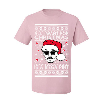 Graphic All I Want For Christmas is a Mega Ugly Xmas T-shirt Wild Bobby Johnny D  Ugly Christmas T-shirt  Ugly Christmas  Men's T-Shirt