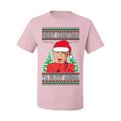 Filthy Animal Christmas Sweatshirt Kevin Movie Christmas Sweater, Ugly Christmas Sweater Unisex Crewneck Sweatshirt Ugly Christmas Sweater Men's T-Shirt