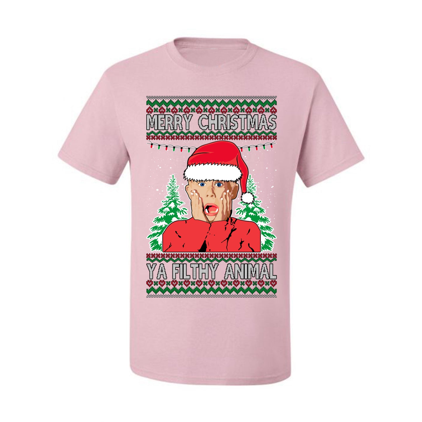 Ugly  T-shirt Merry Christmas Home Alone Kid Ugly Christmas T-shirt  Ugly Christmas  Men's T-Shirt