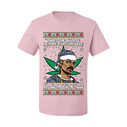 Ugly  Christmas T-shirt "'Twas The Nizzle Before Chrismizzle"  Snoop Xmas Ugly Christmas T-shirt  Ugly Christmas  Men's T-Shirt