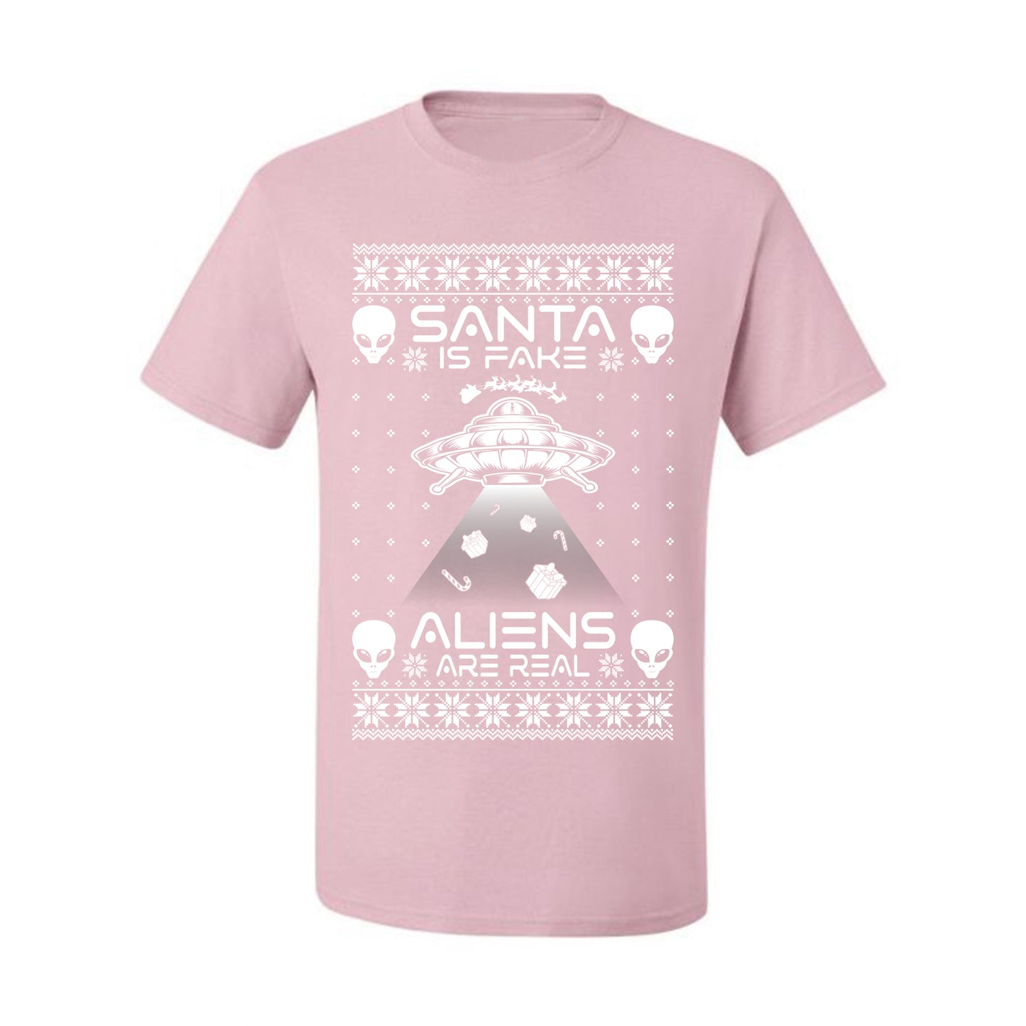 Santa Is Fake Aliens Are Real ,Christmas Gifts, Funny Xmas Gift Idea, Ugly Christmas Sweater Men's T-Shirt