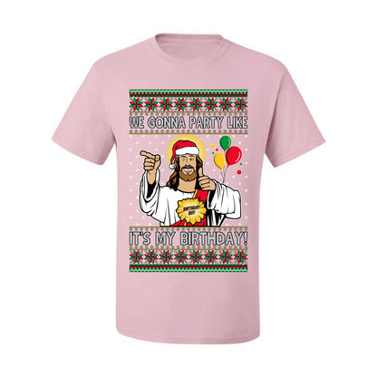 Gonna Party Like It's My Birthday Jesus, Christmas Gifts, Funny Xmas Gift Idea, Ugly Christmas Sweater Men's T-Shirt