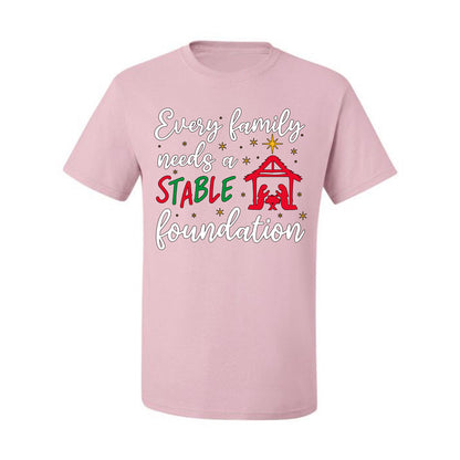 Every Family Needs a Stable Foundation Ugly Christmas Sweater, Christmas Gifts, Funny Xmas Gift Idea, Men's T-Shirt