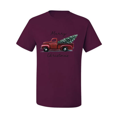 Men's Graphic Shirt, Red Pick Up Truck, Merry Christmas Ugly Christmas Tshirt Men's Graphic T-Shirt Ugly Christmas  Men's T-Shirt