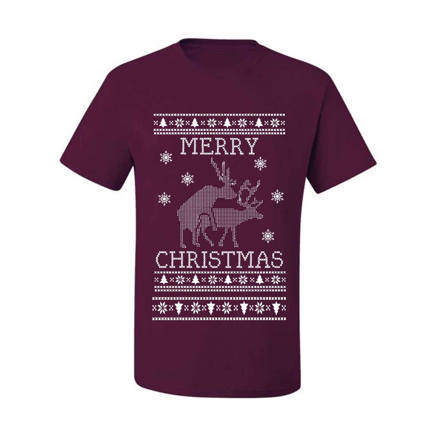 Funny  Ugly Xmas Holiday T-shirt  Merry Christmas Reindeer Humping  Ugly Christmas T-shirt  Ugly Christmas  Men's T-Shirt