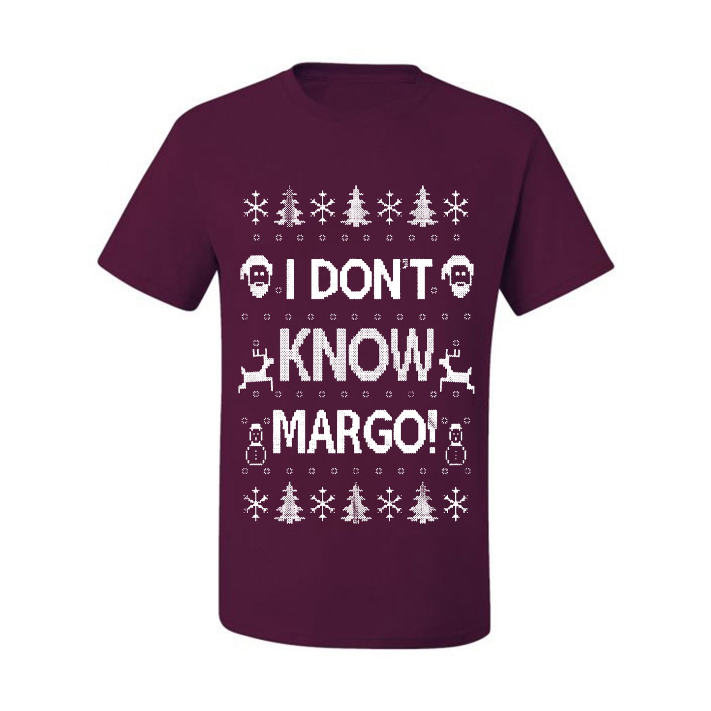 Men's Ugly Holiday Wild Bobby I Don't Know Margo Ugly Christmas T-shirt  Ugly Christmas  Men's T-Shirt
