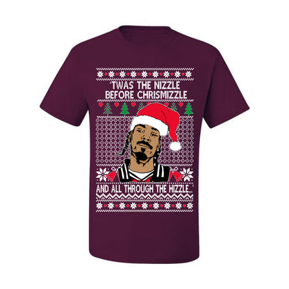 Twas The Nizzle Before Chrismizzle And All Through The Wizzle White, Christmas Gifts, Funny Xmas Gift Idea, Ugly Christmas Sweater Men's T-Shirt