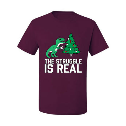 Ugly Christmas Tshirt, The Struggle is Real, Christmas T-Rex,  Scoop Top Ugly Christmas Tshirt Men's Graphic T-Shirt Ugly Christmas  Men's T-Shirt