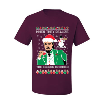 Funny  Ugly Xmas Graphic  T-shirt Leo The Eggnog Meme  Ugly Christmas T-shirt  Ugly Christmas  Men's T-Shirt