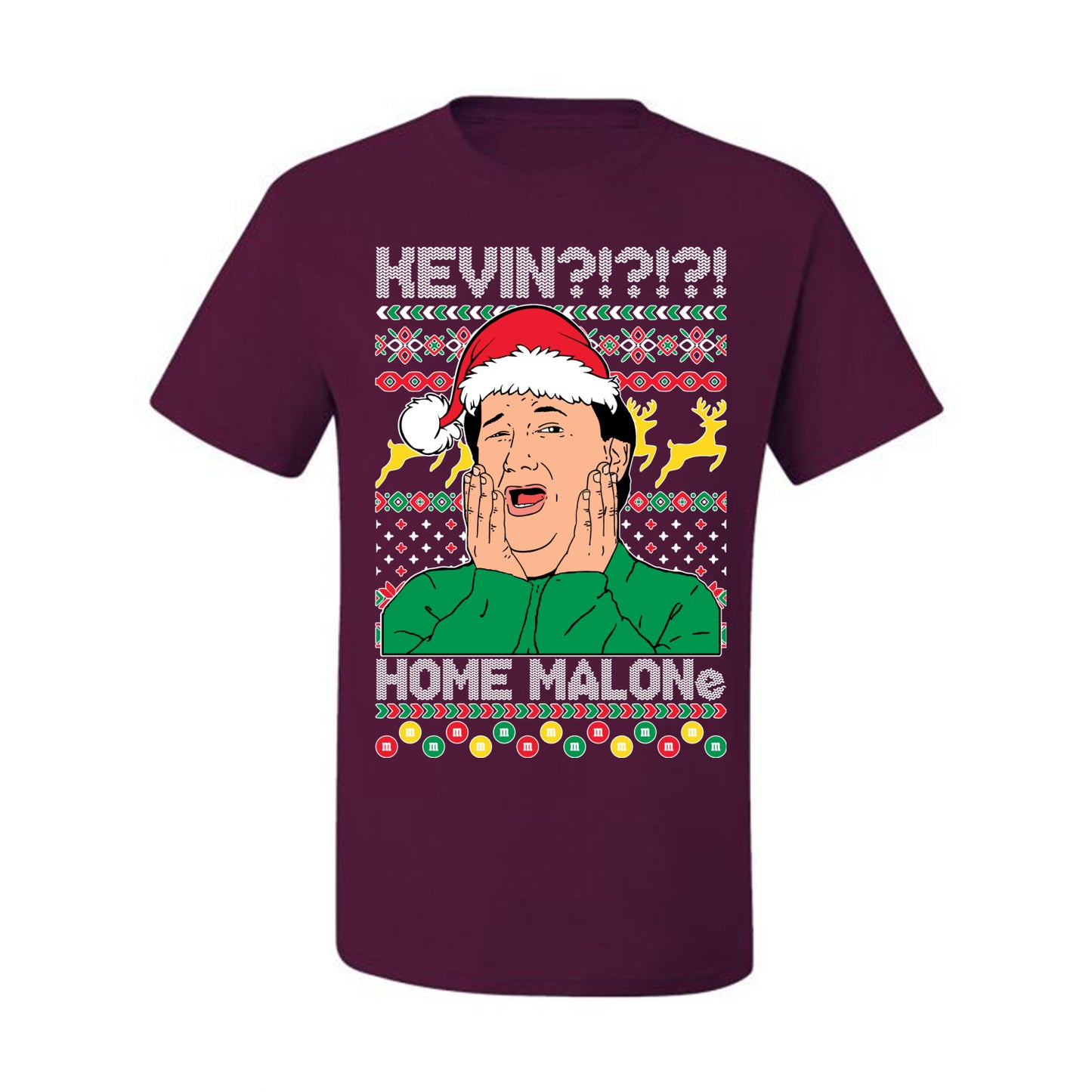Christmas Graphic  , Kevin Home Malone The Office TV Ugly Christmas Tshirt Men's Graphic T-Shirt Ugly Christmas  Men's T-Shirt