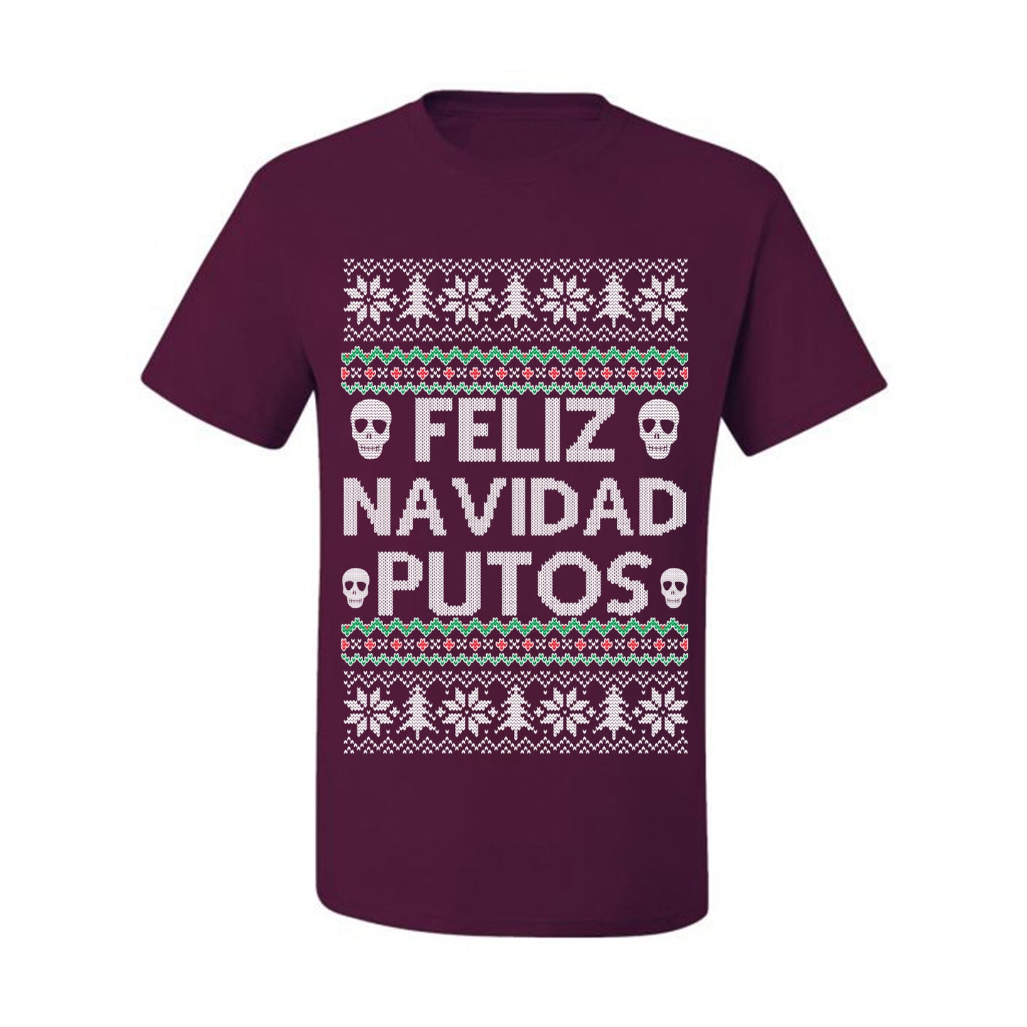 Men's Ugly Xmas  Shirt Feliz Navidad Putos Ugly Christmas Tshirt Men's Graphic T-Shirt Ugly Christmas  Men's T-Shirt
