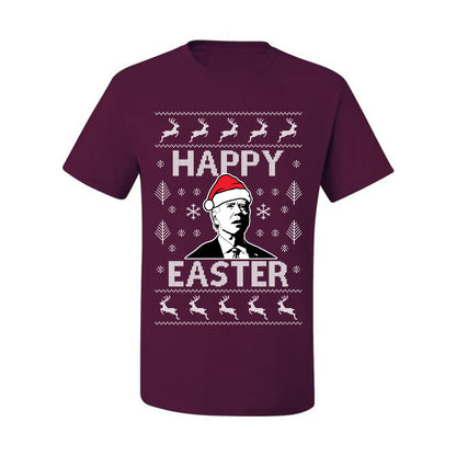 Ugly Xmas Tshirt , Biden Happy Easter Ugly Christmas Tshirt Men's Graphic T-Shirt Ugly Christmas  Men's T-Shirt