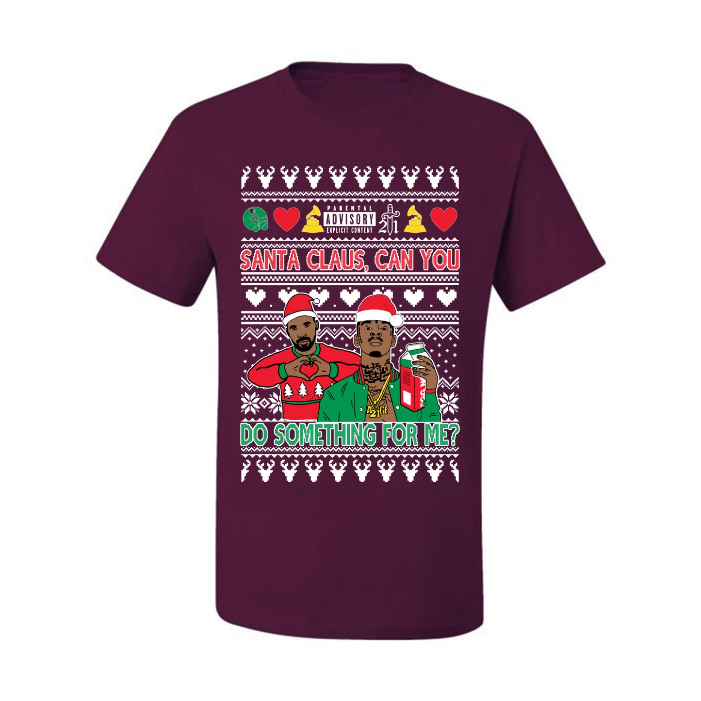 Santa Claus, Can You Do Something For Me? ,Christmas Gifts, Funny Xmas Gift Idea, Ugly Christmas Sweater Men's T-Shirt
