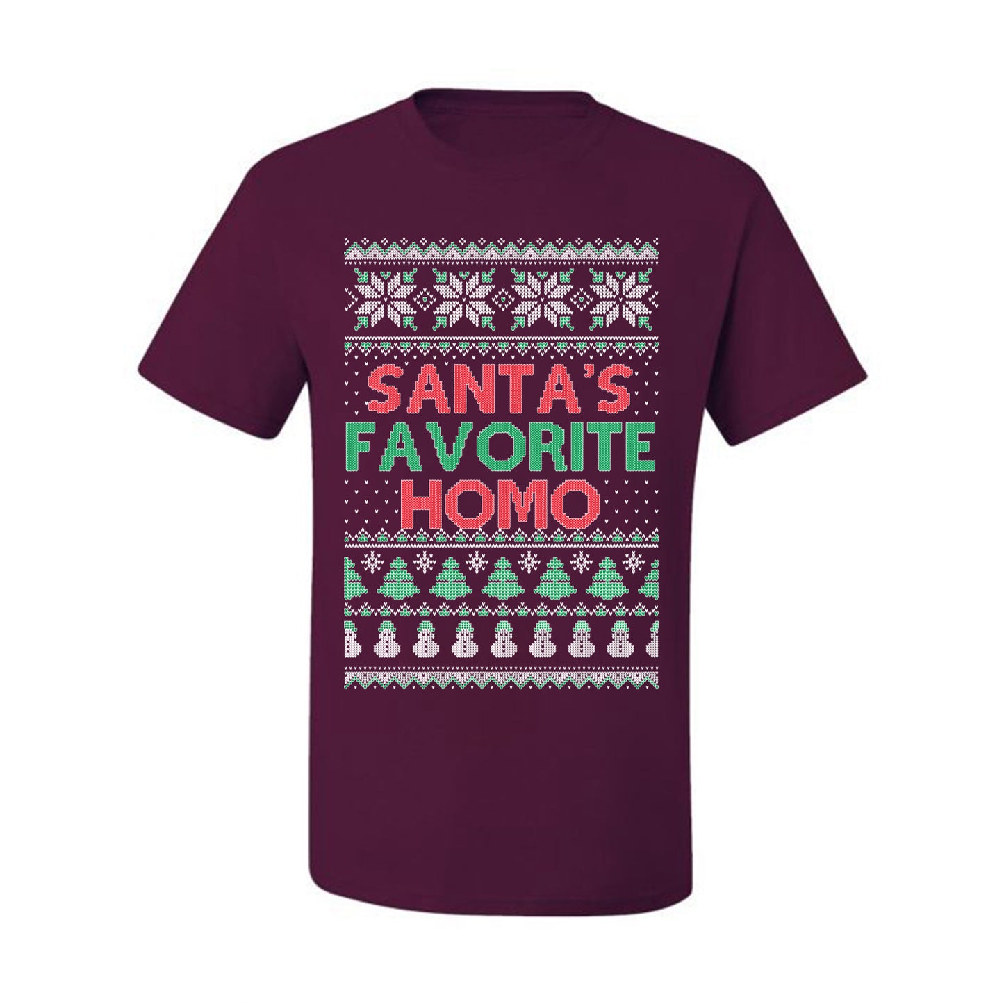 Santa's Favorite Homo ,Christmas Gifts, Funny Xmas Gift Idea, Ugly Christmas Sweater Men's T-Shirt