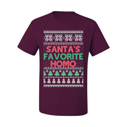 Santa's Favorite Homo ,Christmas Gifts, Funny Xmas Gift Idea, Ugly Christmas Sweater Men's T-Shirt