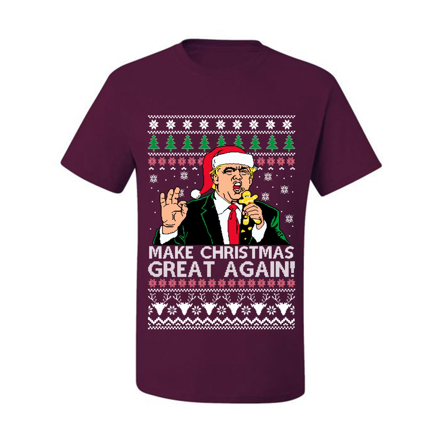 Funny Graphic Meme Ugly  Christmas  Tshirt , Donald Trump, "Make Christmas Great Again" Ugly Christmas Tshirt Men's Graphic T-Shirt Ugly Christmas  Men's T-Shirt