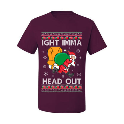 Graphic Funny Meme Ugly Christmas  T-shirt  Ight Imma Head Out, Wild Bobby Ugly Christmas T-shirt  Ugly Christmas  Men's T-Shirt